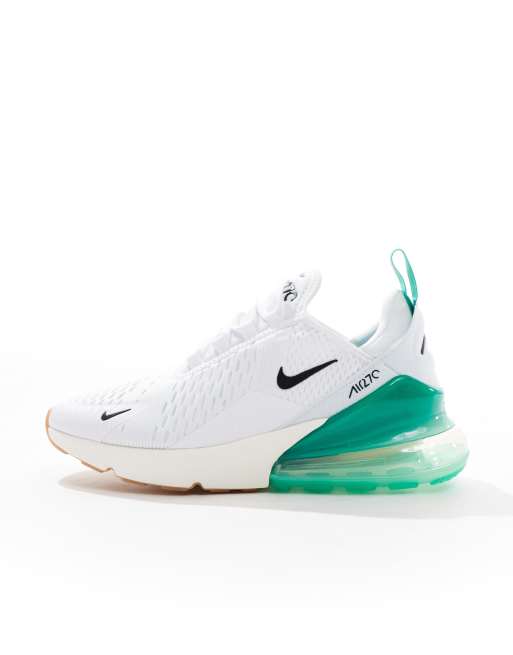 Nike Air Max 270 sneakers in white and green ASOS