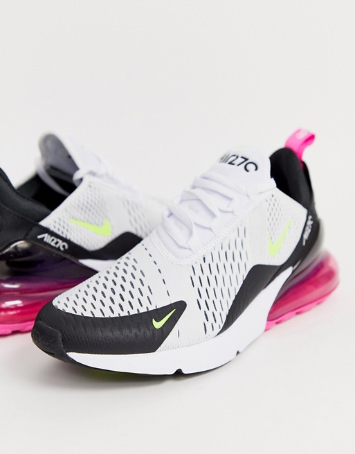 Nike Air Max 270 Sneakers In White And Pink Ah8050 109 Asos