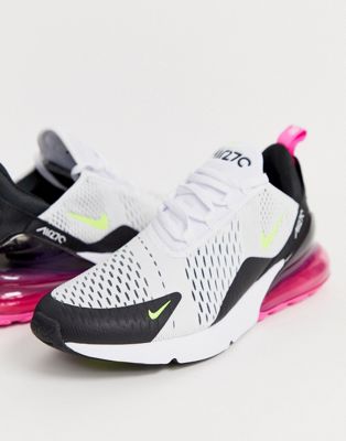 nike 270 white and pink