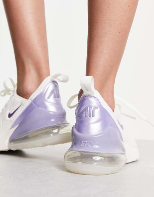 Nike Air Max 270 sneakers in white and purple