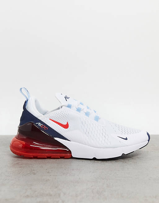 belofte doneren Alcatraz Island Nike Air Max 270 sneakers in white and red | ASOS