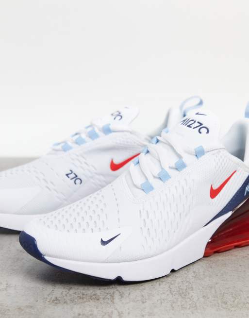 Nike Air Max 270 sneakers in white and red