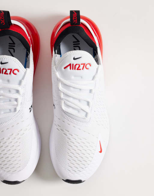 Nike Air Max 270 sneakers in white & red, 2 of 5