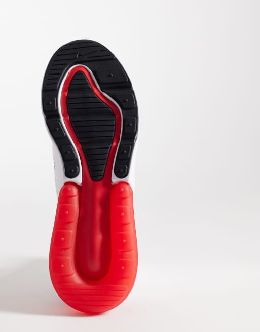 Nike Air Max 270 sneakers in white & red, 4 of 5