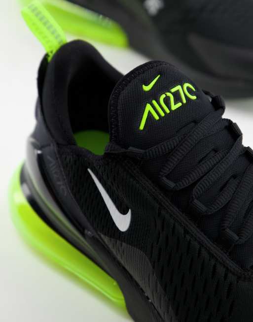 Lime green cheap and black nikes