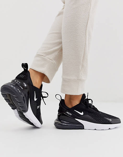 Nike Air Max 270 Trainers in black and white
