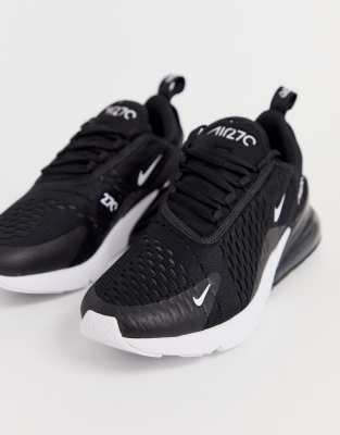 nike air max 270 trainers in black and white