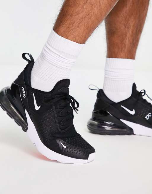 Nike airmax 270 white hotsell and black