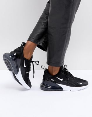 nike air max 270 trainers in black and white