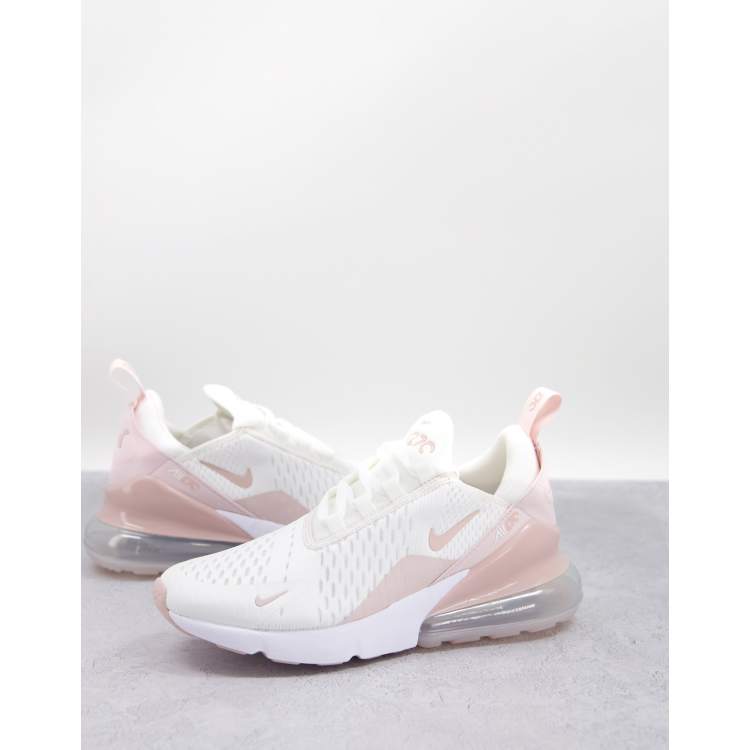 Nike air max 270 women's white 2024 and light pink