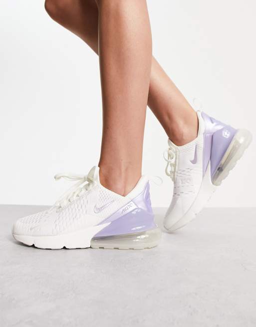 Nike Women's Air Max 270 Shoes - Sail/ Oxygen Purple