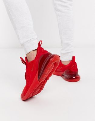 Nike Air Max 270 trainers in triple red | ASOS