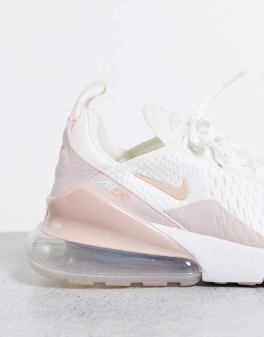 Pink and outlet white nike trainers