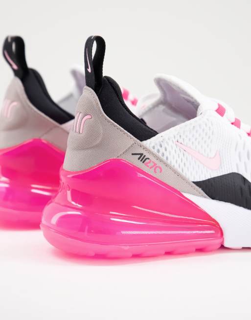 Nike 270 pink shop black and white