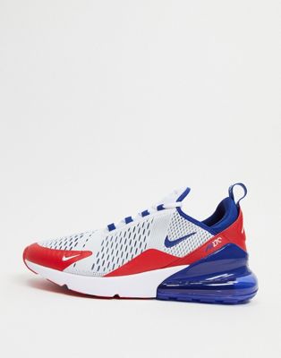NIKE AIR MAX 270 USA SNEAKERS IN WHITE/RED ROYAL,CW5581-100