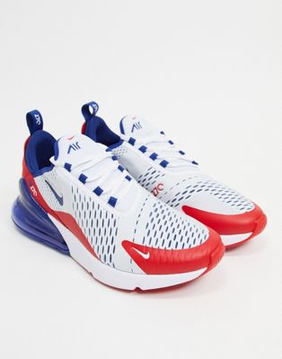Nike Air Max 270 USA sneakers in white/red royal | ASOS
