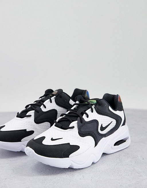 Women Trainers/Nike Air Max 2X trainers in black and white 