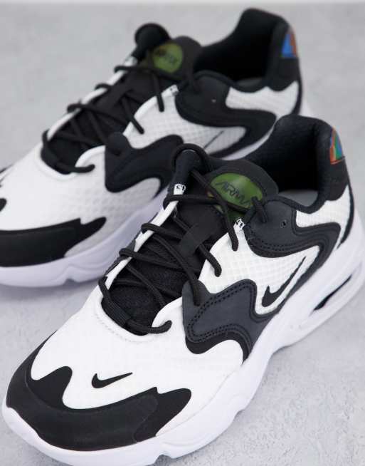 Nike Air Max 2X trainers in black and white