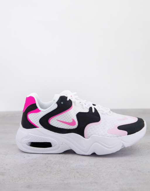 Black white and pink nike sale trainers