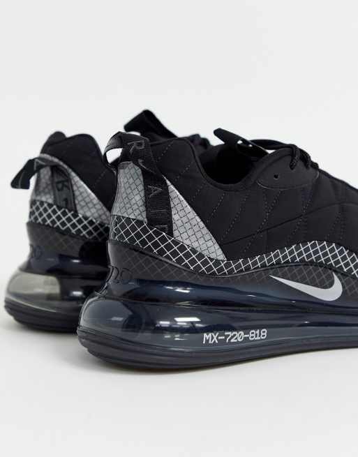 Nike – Air Max 720-818 – Komplett schwarze Sneaker ASOS
