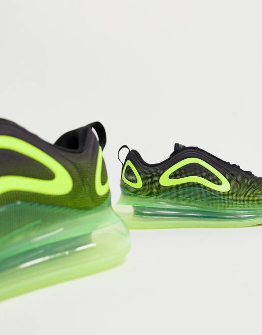 Nike Air Max 720 Baskets Noir et vert ASOS