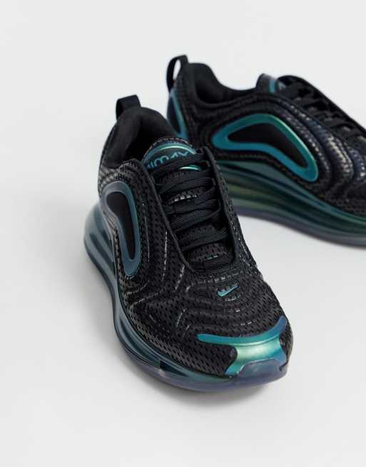 Nike air max 720 store iridescent trainers in black