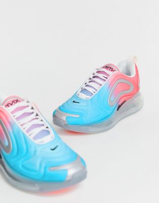 pink and blue nike air