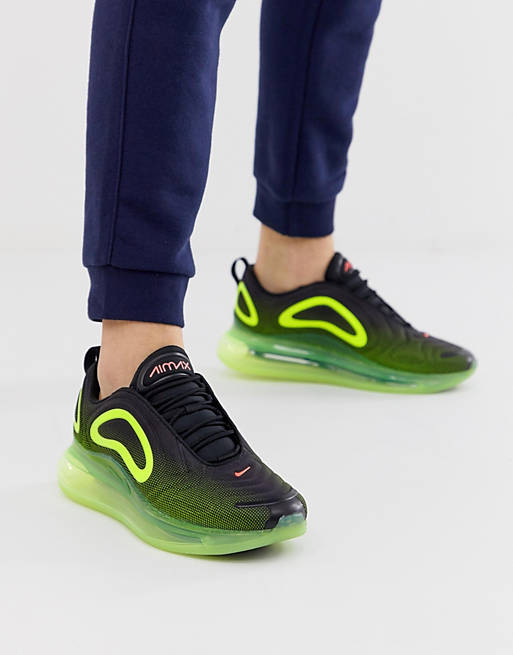 explosion Copyright hand over Nike air max 720 trainers in black and green | ASOS