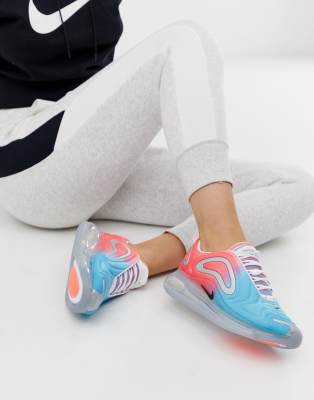 pink and blue nike trainers