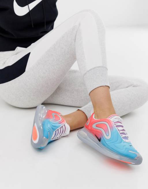 Nike Air Max 720 Women's Pink Sea Blue Running Training Shoes Gym