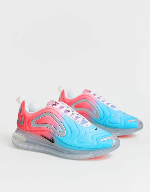 Nike Air Max 720 trainers in pink and blue