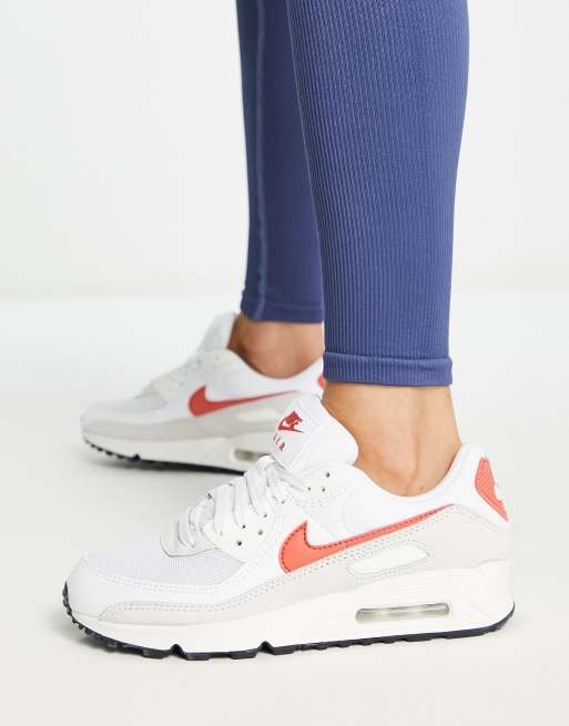 Nike Air Max 90 Baskets Blanc et rouge