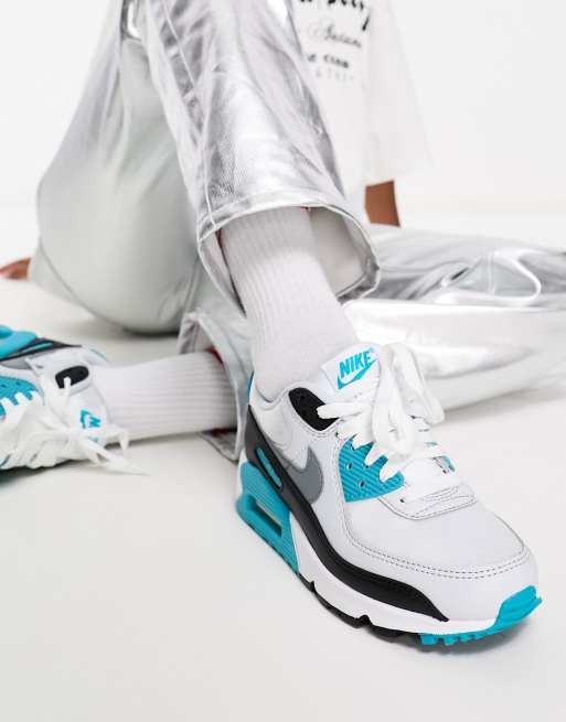 Baskets Grises/Blanches Homme Nike Air Max 90