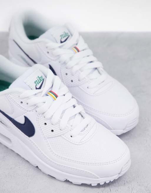 Nike Air Max 90 Baskets Blanc noir et vert