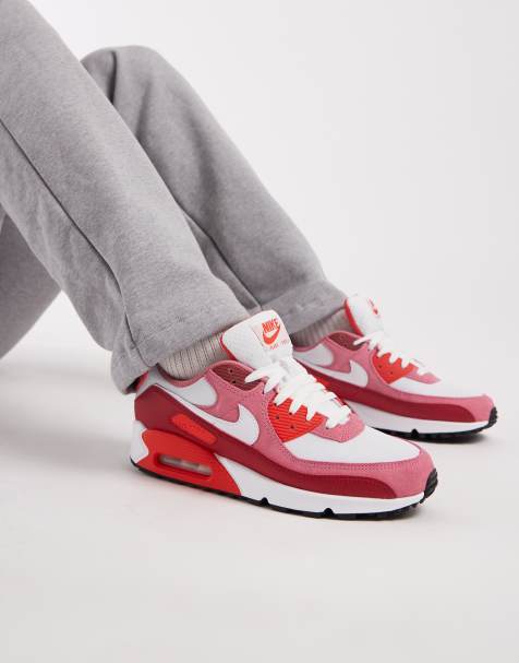 Nike - Air Max 90 - Baskets - Blanc, rose et bordeaux - view 1