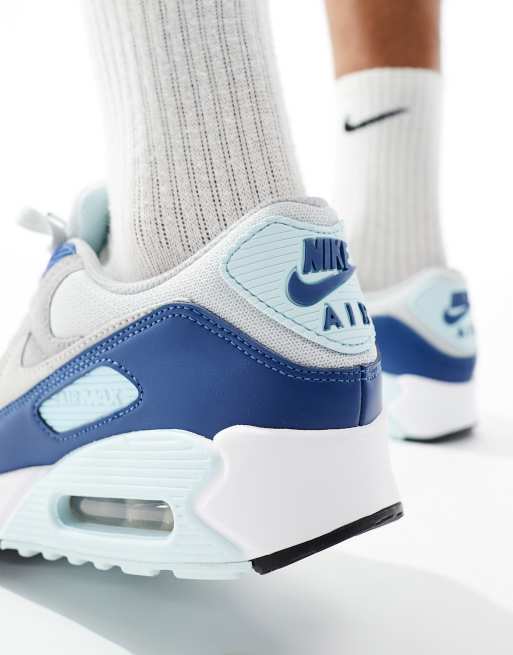 Nike Air Max 90 Baskets Gris et bleu