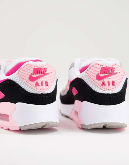 Nike - Air Max 90 - Baskets - Gris/noir/rose Nike - Air Max 90 - Baskets - Gris/noir/rose