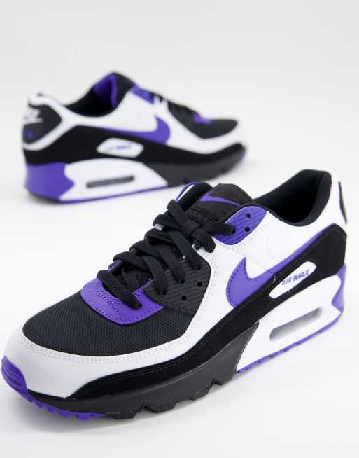 Nike Air Max 90 Baskets Noir blanc et bleu