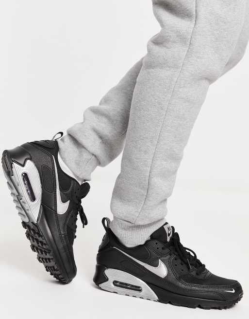 Nike Air Max 90 Baskets Noir et gris m tallis