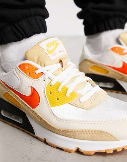 Nike Air Max 90 Baskets Taupe et orange ASOS