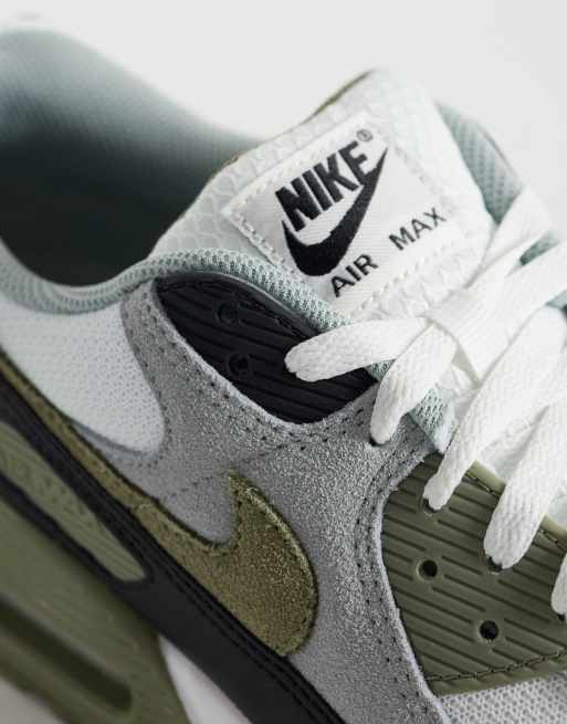 Nike – Air Max 90 – Buty sportowe w kolorze białym i khaki, 3 z 5