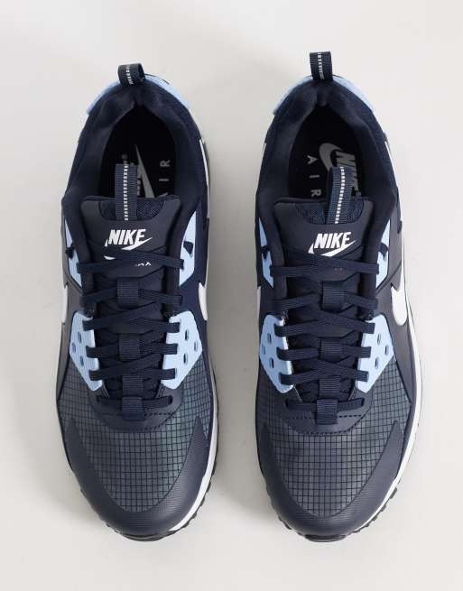 Nike Air Max 90 Drift trainers in navy and light blue, 4 of 5