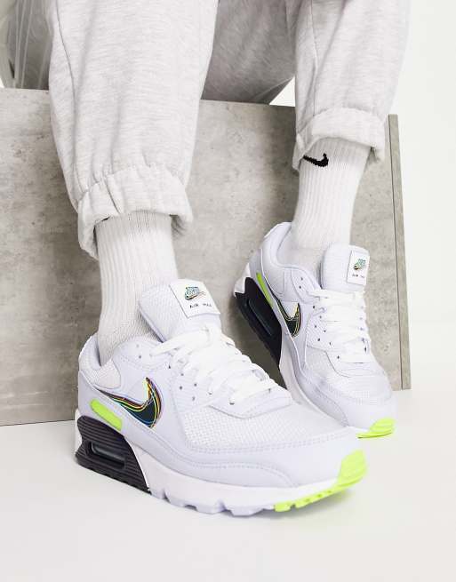 Nike air max 90 essential trainers in clearance white