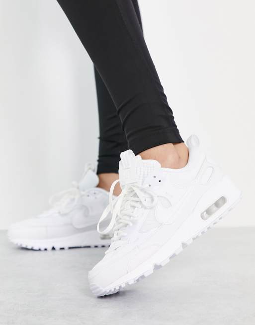 Nike Air Max - 90 Futura - Sneakers i tredobbelt hvid, 3 af 4