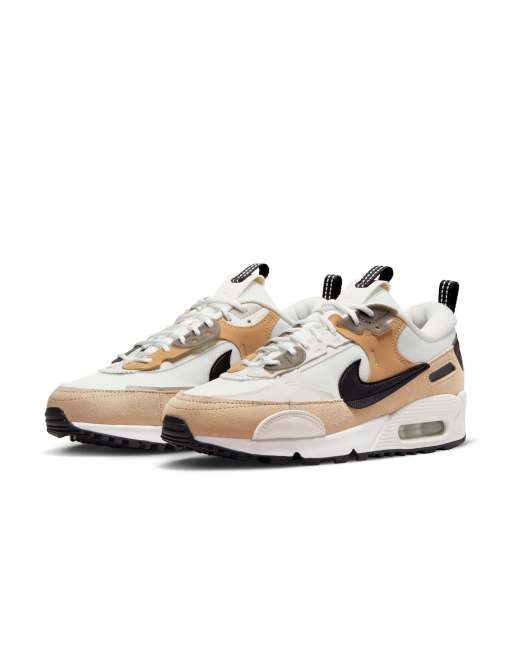 Nike Air Max 90 Futura sneakers in black and sand drift beige