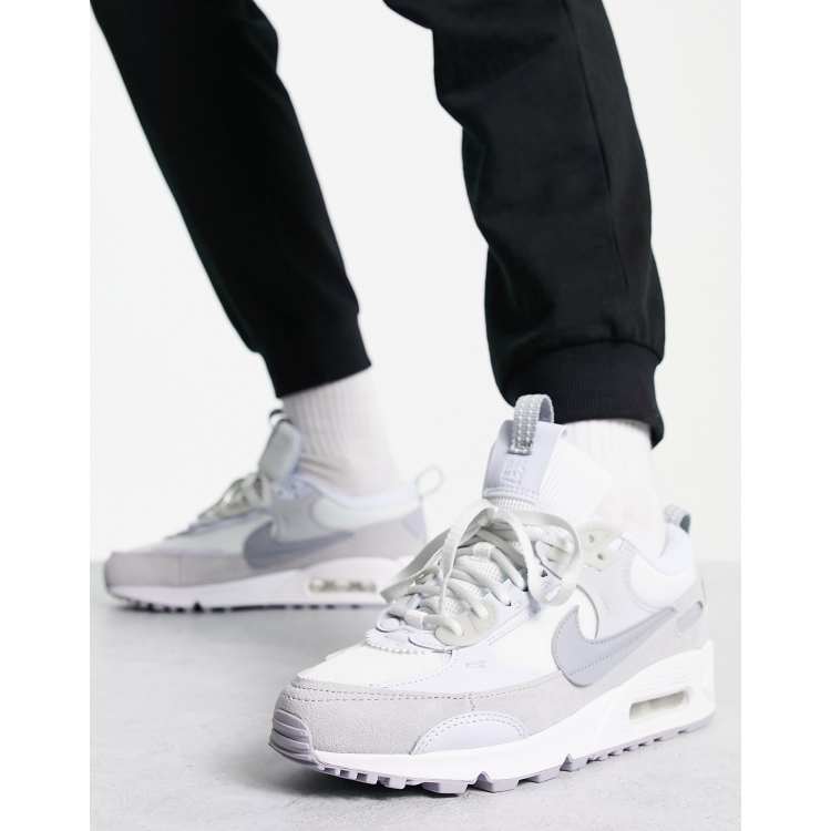 badminton Controle item Nike Air Max 90 Futura sneakers in gray and light blue | ASOS