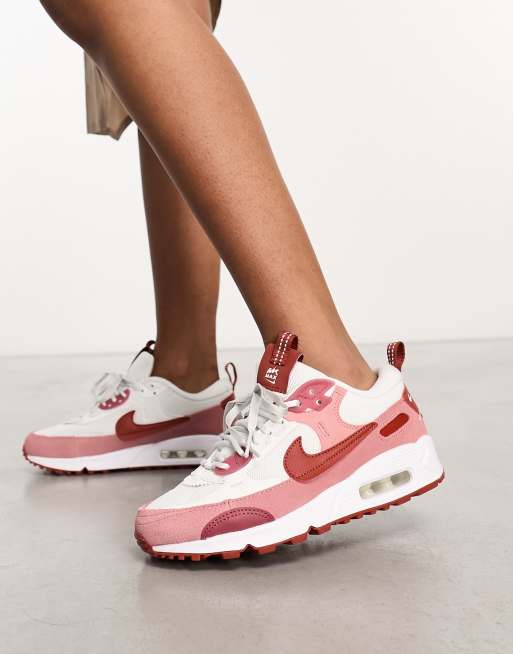 Nike Air Max 90 Futura Sneaker in Red Stardust, Rugged Orange