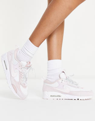 Women's all white on sale nike air max 90