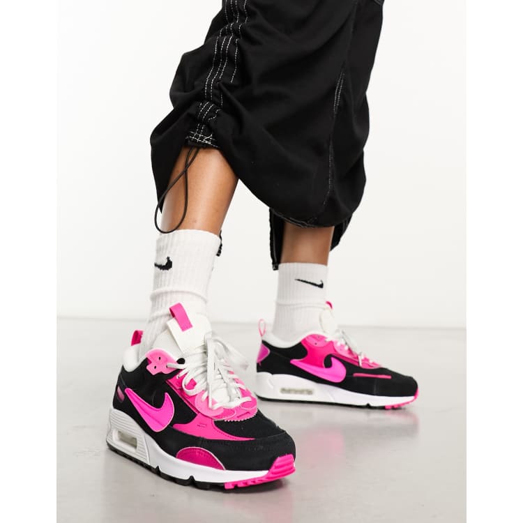 Black and hot pink best sale air max