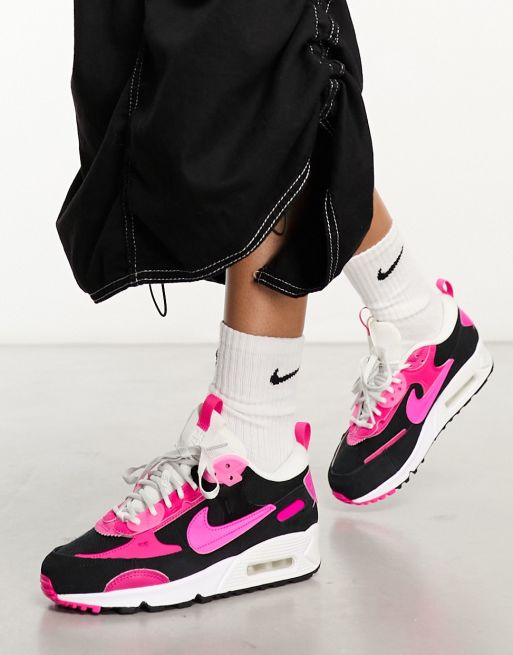 Womens black and hot sale pink air max